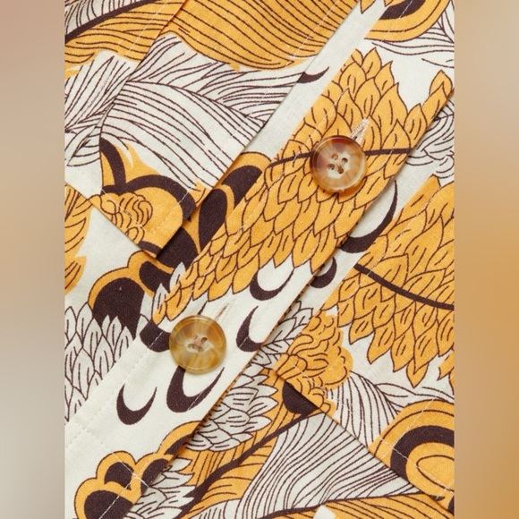 10 Crosby Derek Lam 8 Buffy Utility Dress Multi Midi Length Linen-Blend Pockets - Picture 13 of 15